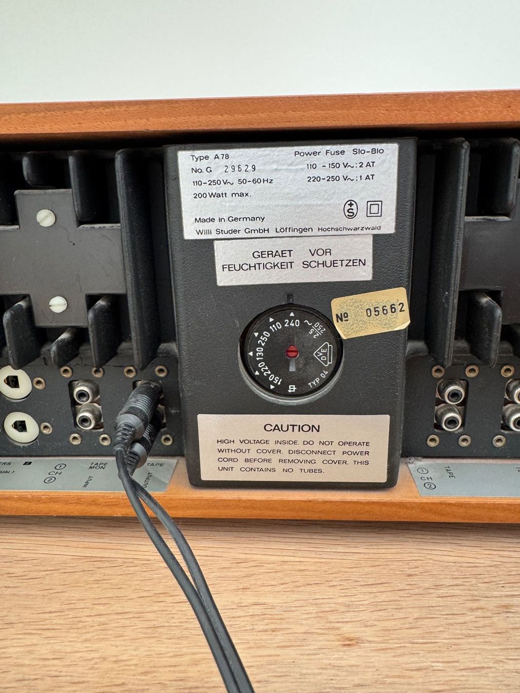 Revox Amplificatori: Revox Verstärker  A78 MKII – Usato da Rüschlikon venduto da yakcom 3