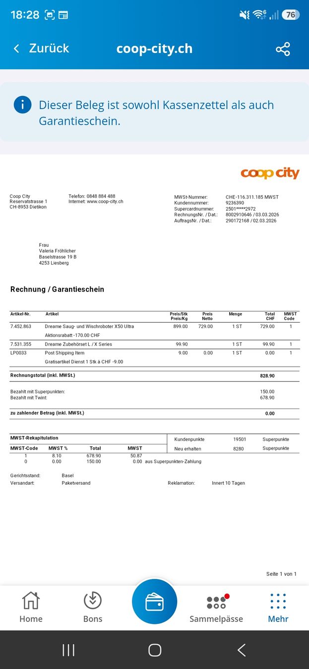 Dreame Aspirapolveri & Accessori: Dreame X 50 Ultra Complete – Usato da Liesberg venduto da val_9fll 3