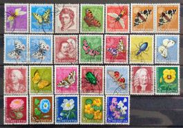 PRO JUVENTUTE 1954 à 1959: Des timbres oblitérés O