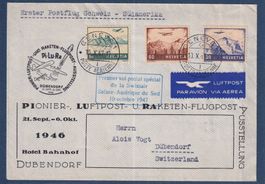 Erster Postflug CH - Südamerika  /  Genève 10.10.1947