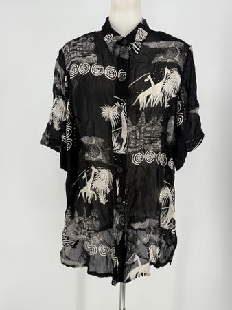 Bluse transparent mit Giraffenprint Gr. 46/48 von isis Fashi