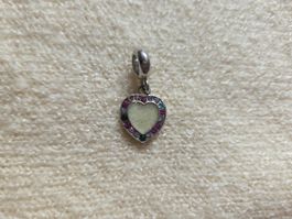 Charm Anhänger Herz mit bunten Steinen