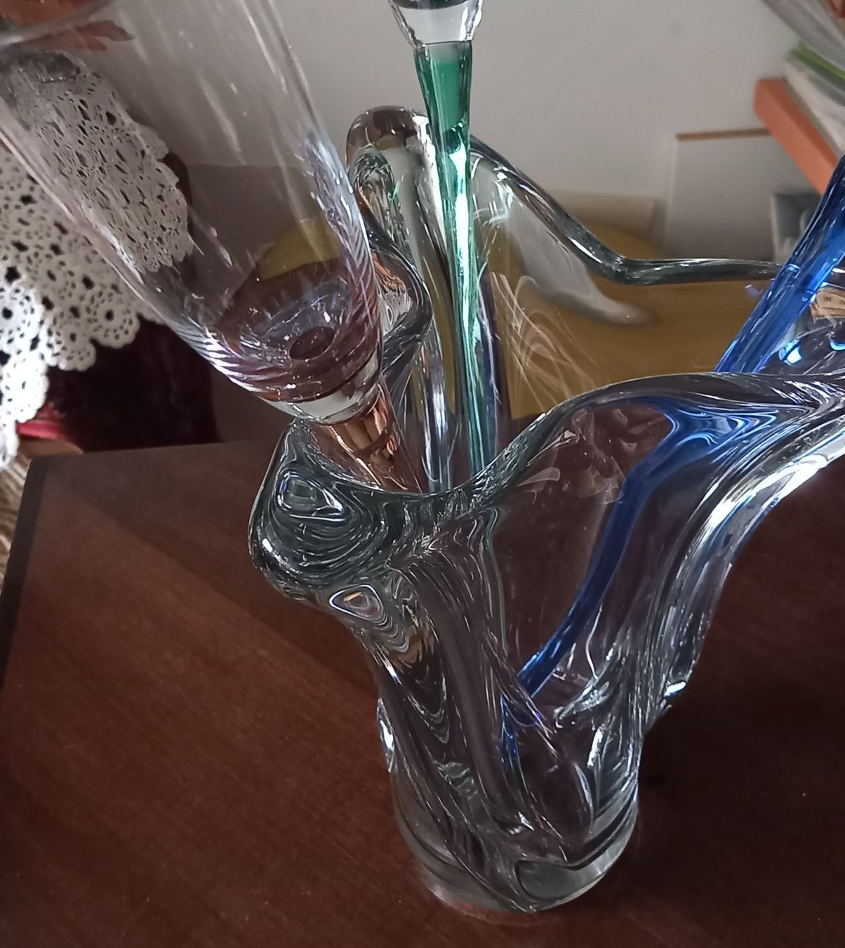 Murano Vasi & Recipienti: Flûtes à Champagner mit Murano Vase. – Usato da Greifensee venduto da YMCA1943