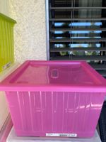 IKEA VESSLA  Kasten auf Rollen mit Rosa Decke
