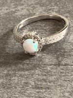 Opal Ring mit Zirkonia Sterling Silver 925 - Grösse: 57,5