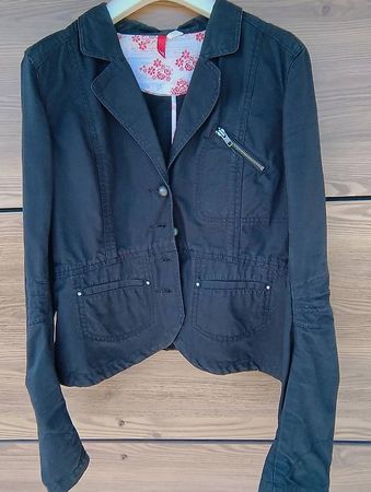 Blazer / Veste H&M en coton noir wash taille 42
