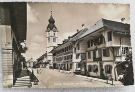 Huttwil - Dorfpartie und Kirche