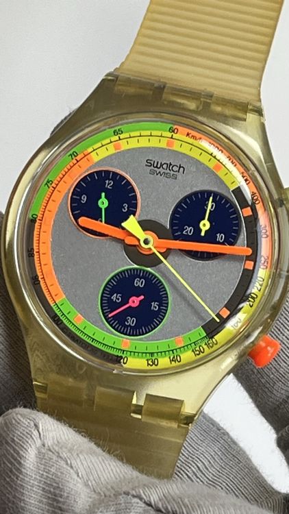 Swatch Orologi: Swatch Chrono Uhr Jelly Stag, Vintage Modell! – Usato da Grenchen venduto da chththl 6