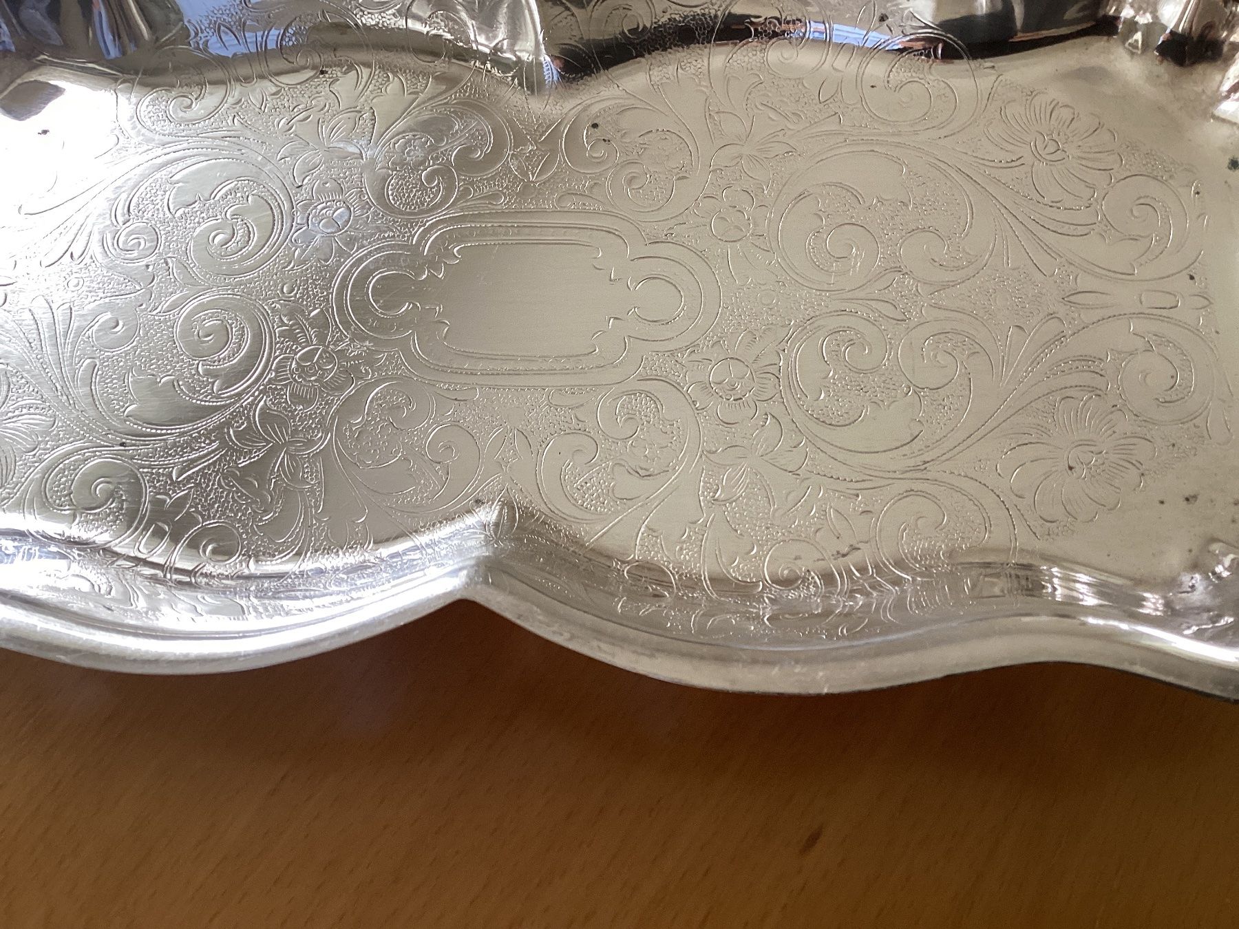 Piatti di portata: Serviertablett „5th Ave Silver Co“versilbert m.Griffen antik – Usato da Nunningen venduto da Vintage59 1