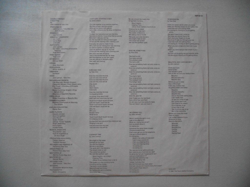 Dischi in vinile: JOHN LENNON / YOKO ONO  -  DOUBLE FANTASY – Usato da Bex venduto da Giorgiob 2