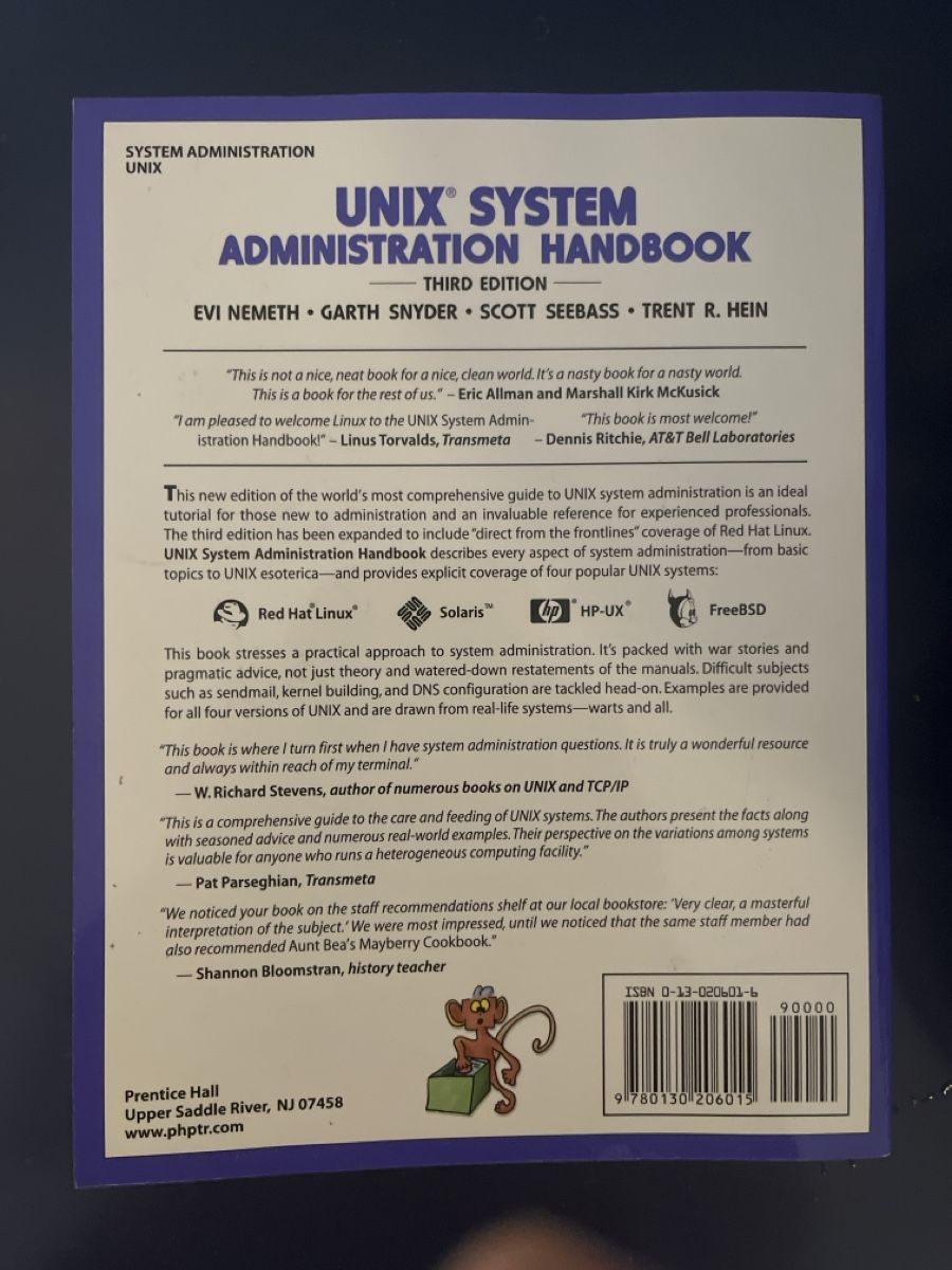 Libri: Livre Unix System Administration Handbook - État neuf! – Usato da Biel/Bienne venduto da donzef 1