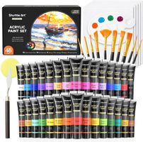 Acrylfarben Set 42 Farben mit Malzubehör