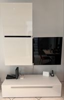 Wandmontageelemente mit Unterschrank weiss glänzend
