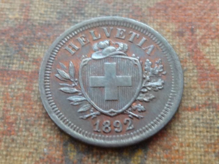 Toutes les monnaies: 1 Rp. 1892  (B) – D'occasion à Romanel-sur-Lausanne par Swift13
