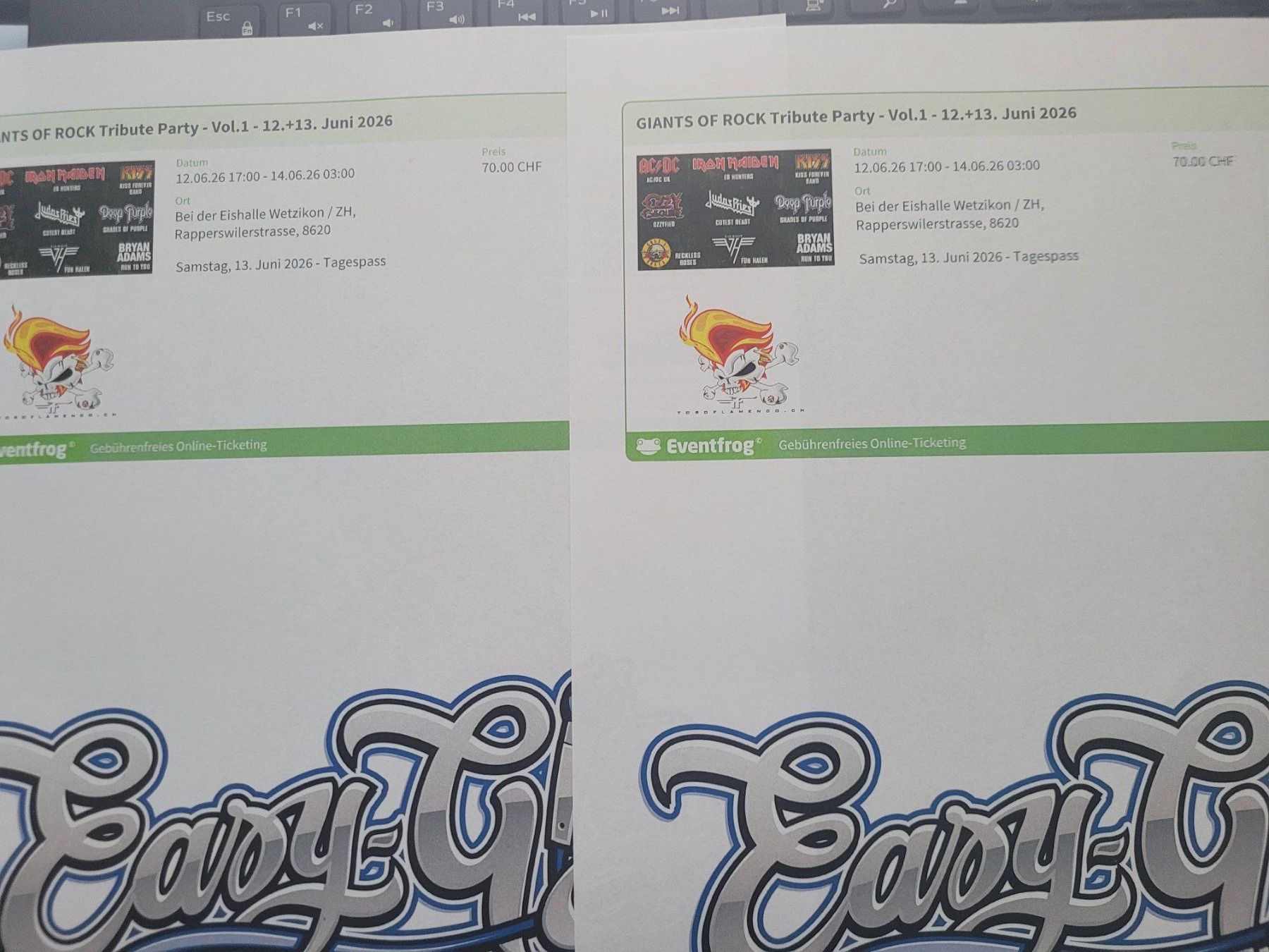 Tickets: Konzerttickets – Neu (gemäss Beschreibung) aus Oberdorf SO von injune18
