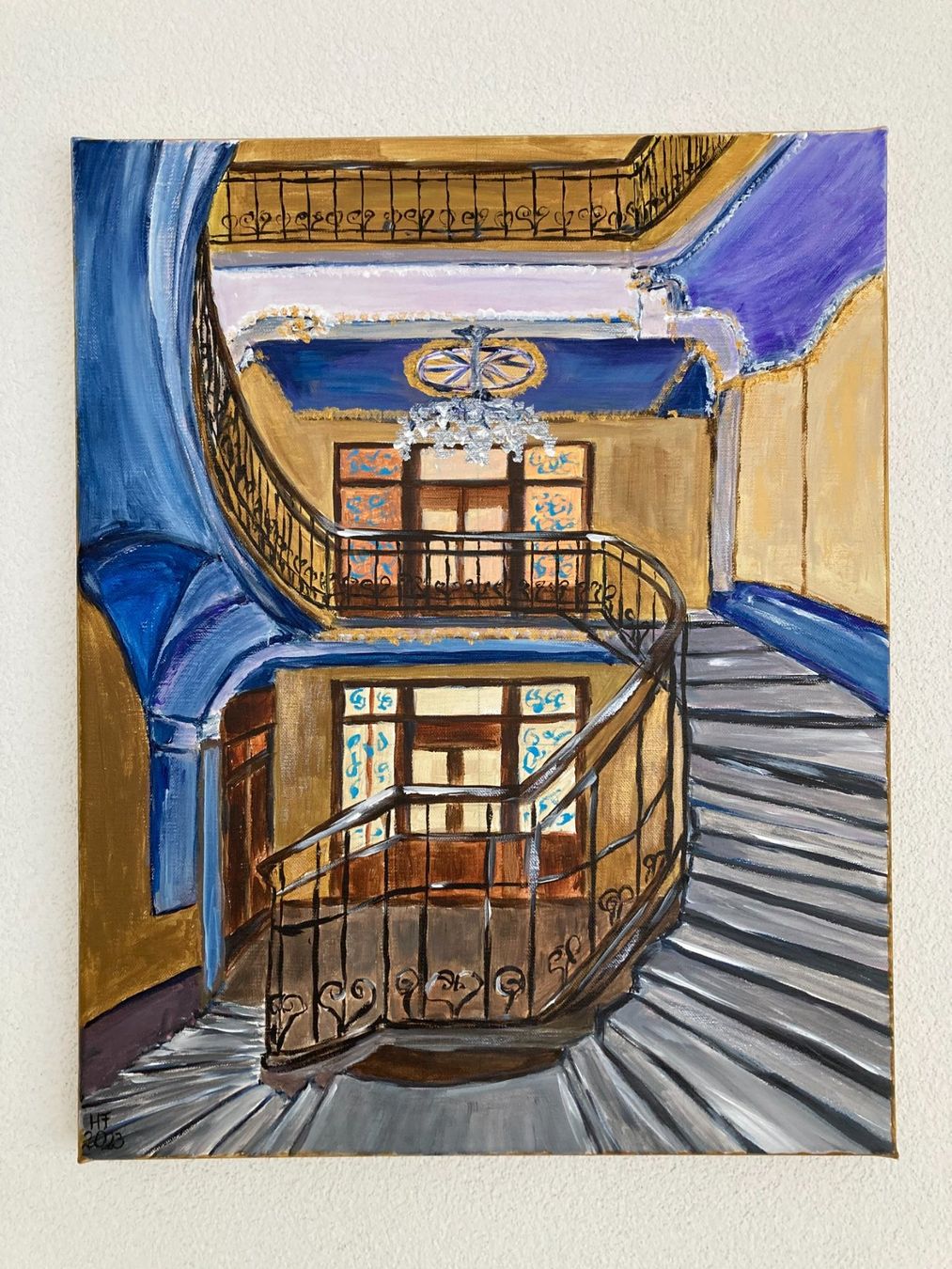 Dipinti: Das Treppenhaus - Acrylbild – Nuovo (secondo la descrizione) da Cham venduto da Felha 1