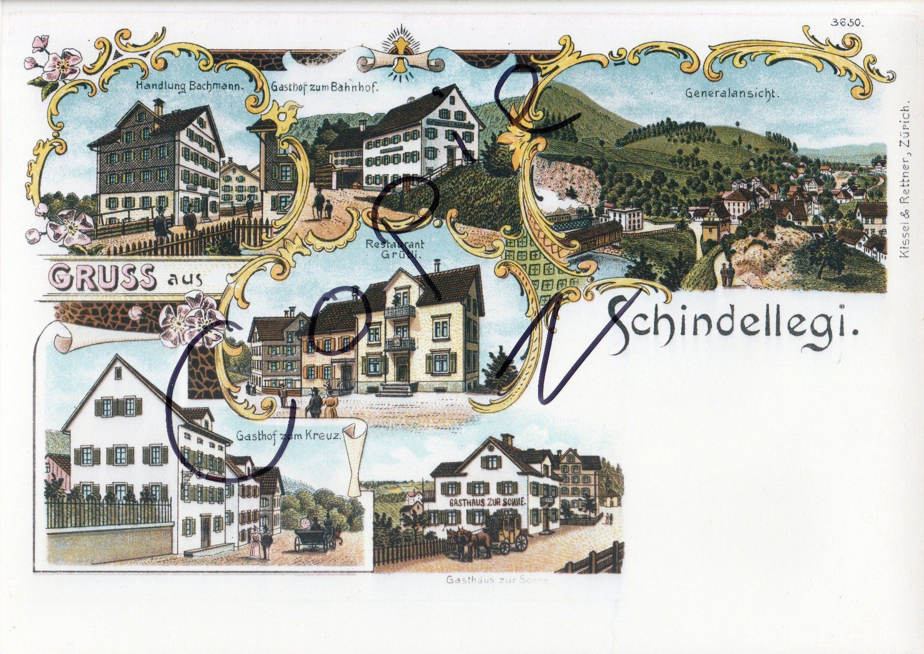 Cartoline postali: Gruss aus Schindellegi - (um 1900) – Usato da Fällanden venduto da Blausegelfliege