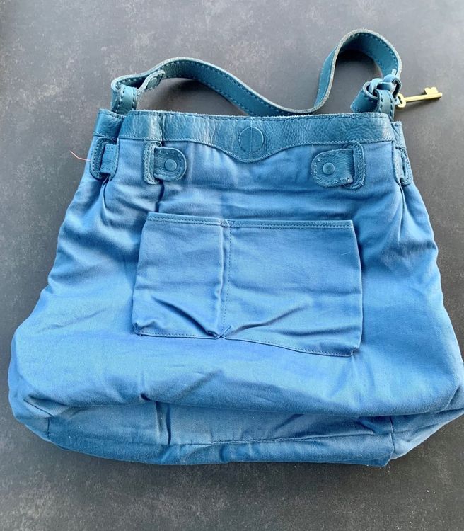 Fossil Taschen: FOSSIL-Tasche, petrol, Leder, neuwertig – Neu (gemäss Beschreibung) aus Laufen von Gwitterchischte 2