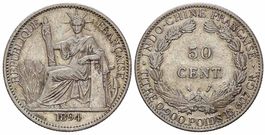 Französisch-Indochinesisch, 50 Cents 1894 A Paris