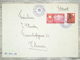 TR78 Enveloppe + Timbre Suisse 1939/40 Feldpost