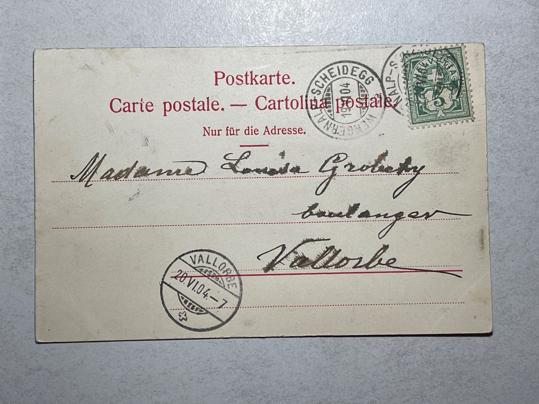 Cartoline postali: Alte Ansichtskarte Kleine Scheidegg & Jungfrau, – Usato da Strengelbach venduto da Aschatan5 1