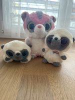3 süsse Glubschikuscheltiere, kleine Familie, guter Zustand