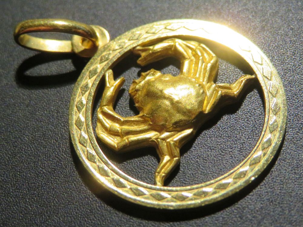 Ciondoli: Anhänger Sternzeichen Krebs, Gold 750 – Usato da Oberriet SG venduto da Manick 3