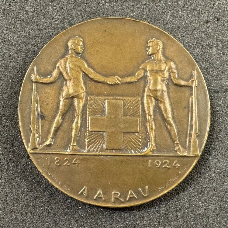 BG7696 - INSIGNE BADGE CONCOURS DE TIR AARAU 1924 SUISSE