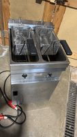 Doppel Friteuse Valentine Edelstahl für Gastro 2x 8L Korb