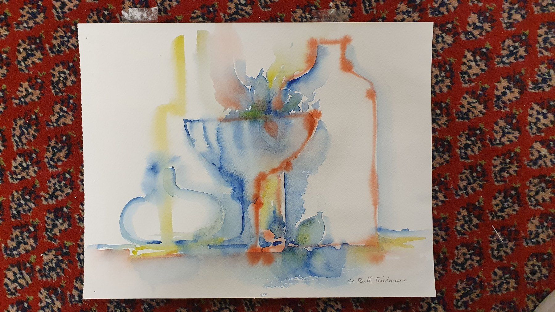 Dipinti: Stillleben Aquarell A4 Ruth Rietmann – Usato da Dietlikon venduto da Justus4 1