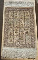 Tapis Kéréké turc en soie, état neuf 48x90cm