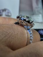 Bague argent avec diamant de moissanite de 2 ct certifié GRA