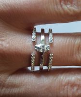 Swarovski Spiral Gray Ring Silber Pavé NEU