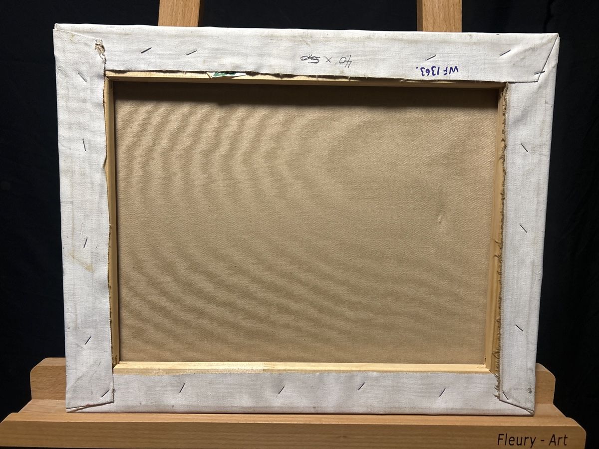 Gemälde: Ölgemälde, Robbe auf Eisscholle, Winterdeko, 40 x 50 cm – Gebraucht aus Glarus von KunstWerkEr-LS87 4