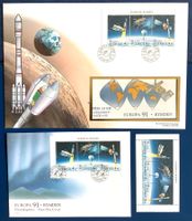1991  Schweden Europäische Weltraumfahrt 2 / FDC + Block **