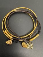 LOEWE Armbänder Leder braun gold vergoldet 925