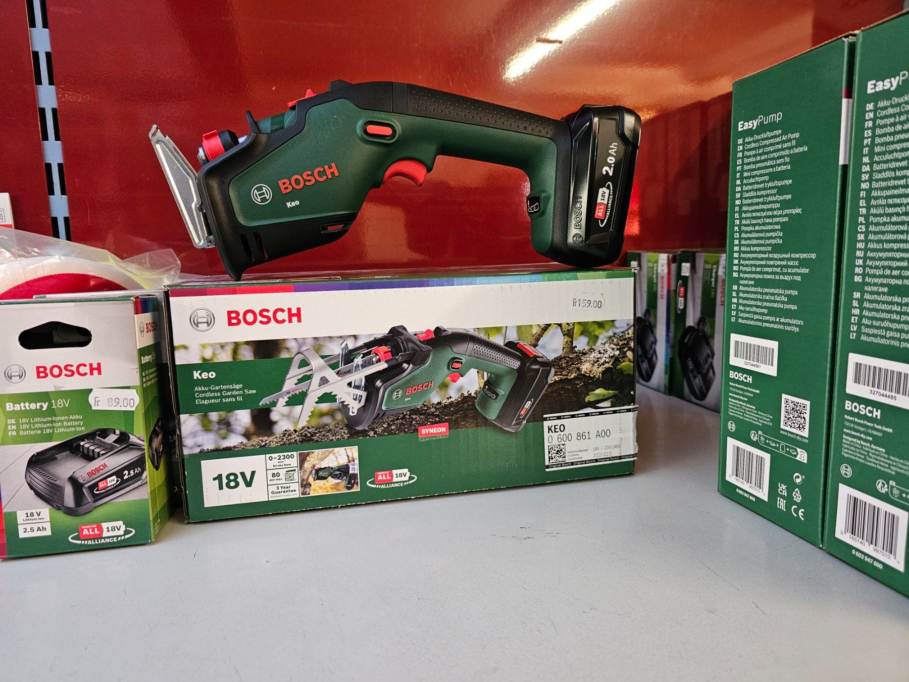 Bosch Seghe: Akku Astsäge Bosch KEO 18V – Nuovo e nell'imballaggio originale da Koppigen venduto da Bracher_Mail-House 1