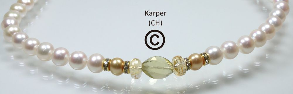 Collier Perles D'eau Douce Baroques Et Citrine - Argent Sterling 925 - Gold Filled - Neuf Avec étiquettes