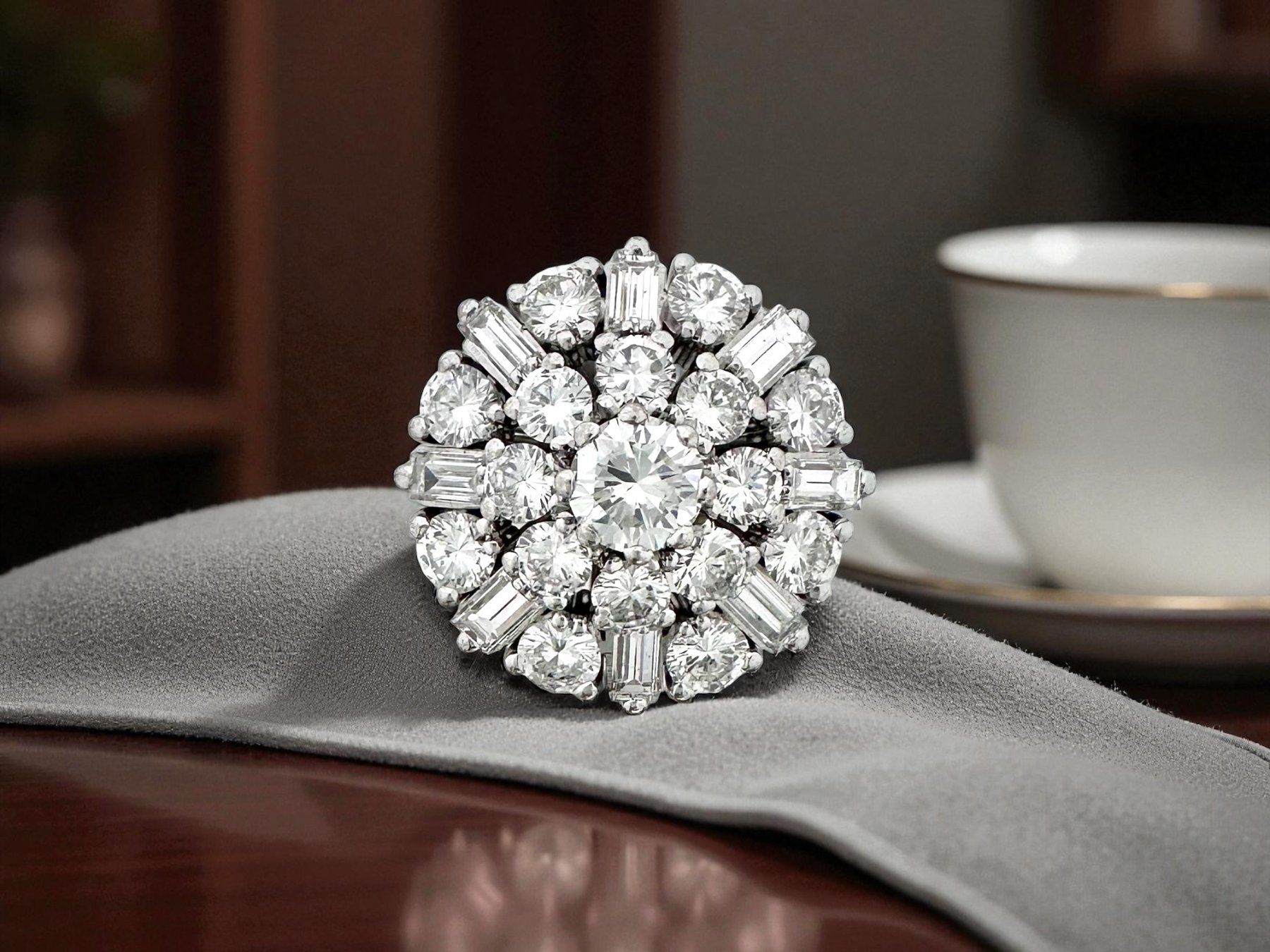 Anelli: Prächtiger Diamant - Cocktailring, ca. 3.76 ct H/VS – Usato da Zuzwil SG venduto da artimmo