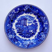 Wedgwood Landscape Porzellan blau, Teller 21 cm