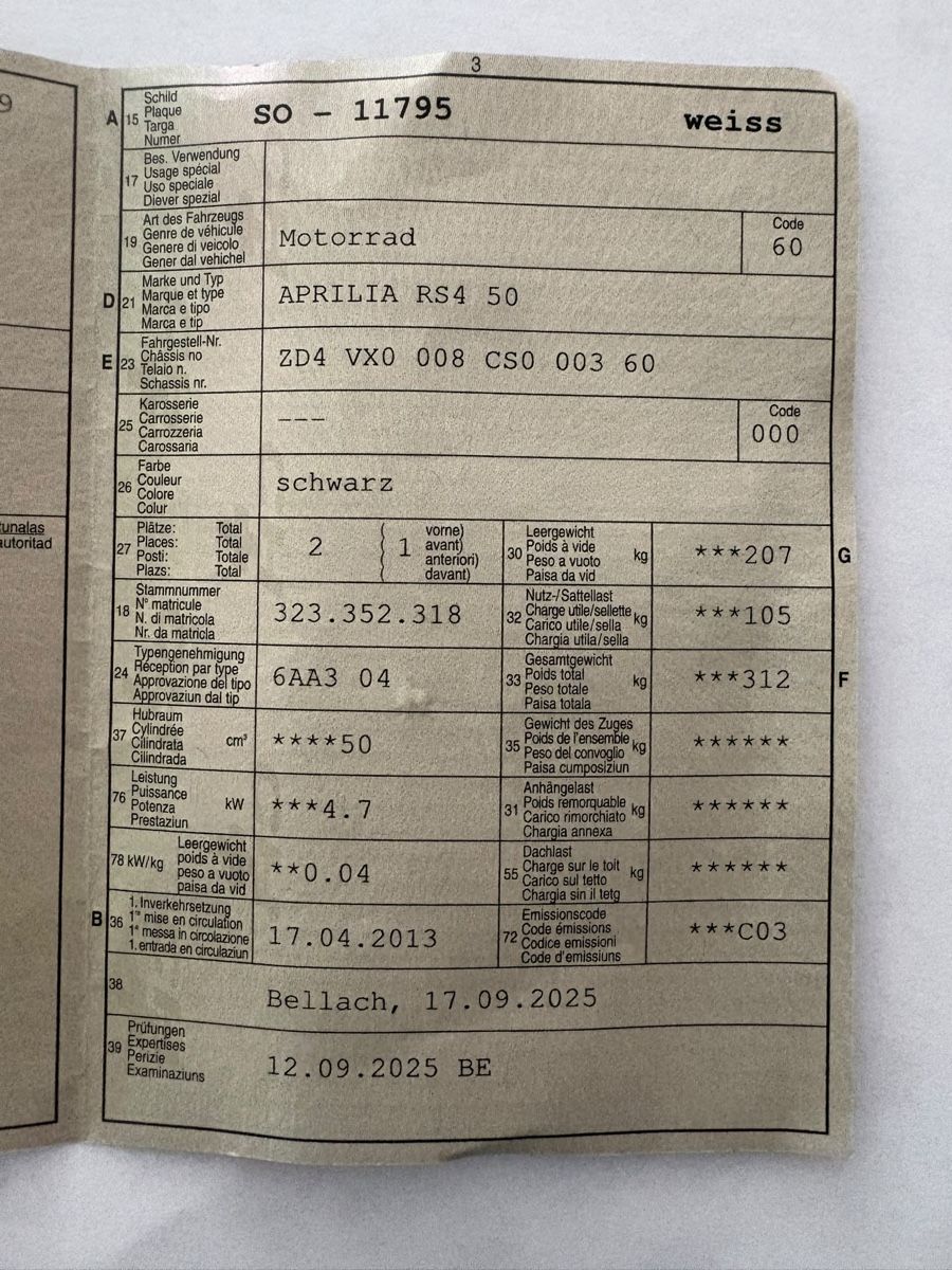 Aprilia Strasse: Aprilia RS4 50 – Gebraucht aus Zuchwil von Edubia 6