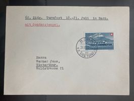 Schweiz 1947 Sonderstempel 62.Turnfest Bern PP 30 Flüelen