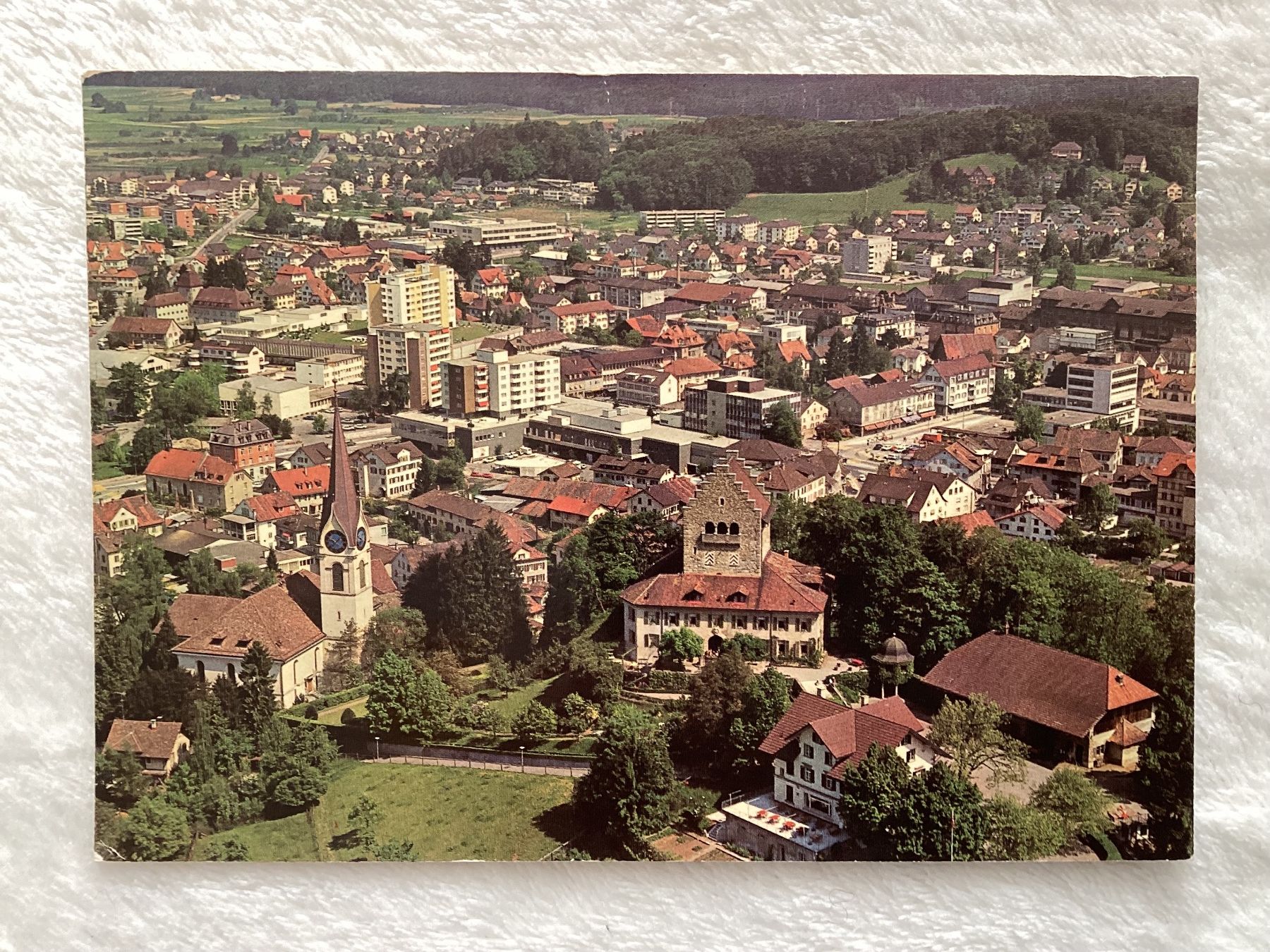 Cartoline postali: AK Flugaufnahme Uster – Usato da Zürich venduto da Tolima194