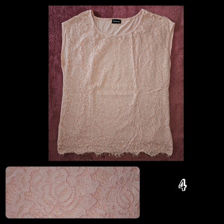 Top, rosa mit Spitze, Taifun, NEU