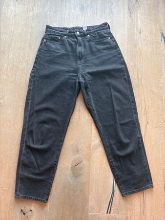 Jeans femme noir H&M Loose Mom taille haute taille 38