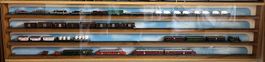 Vitrine für Bahn-Modelle H0 DC, 4 Züge