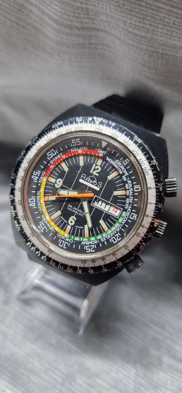 Orologi: Arvos Worldtimer Handaufzug Herrenuhr  – Usato da Reiden venduto da Flohmarkt-77 2