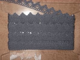 Baumwoll Häkelspitze jeansblau 2cm breit