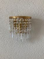 Elegante Wandlampe/ Kristall-Lampe VERGOLDET