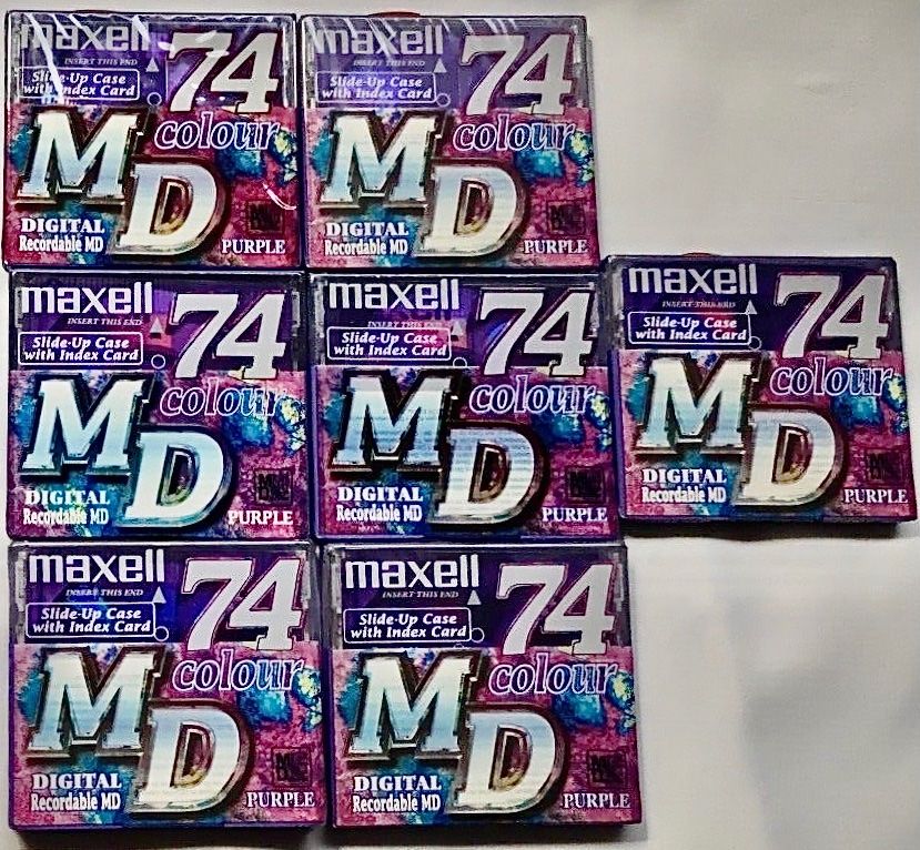 Minidisc: 7 Minidisc Maxell MD 74 Neu / OVP – Neu und originalverpackt aus Forch von xtcpiemont